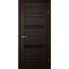 Дверь межкомнатная Сибирь Профиль Ла Стелла 283 Дуб мокко, стекло черное